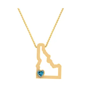 10Kt Yellow Gold Aquamarine 1/5Ctw Pendant