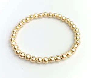 14k Gold Filled Beaded Stretchy Bracelet