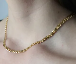 14K-gold-filled classic curb chain necklace - 16"