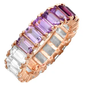 14k Rose Gold Ombre Gemstone Ring