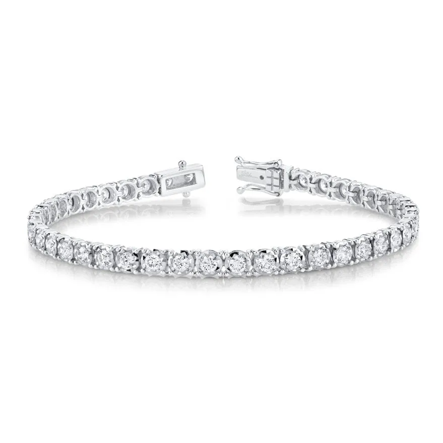 14KT GOLD 3 CARAT DIAMOND TENNIS BRACELET