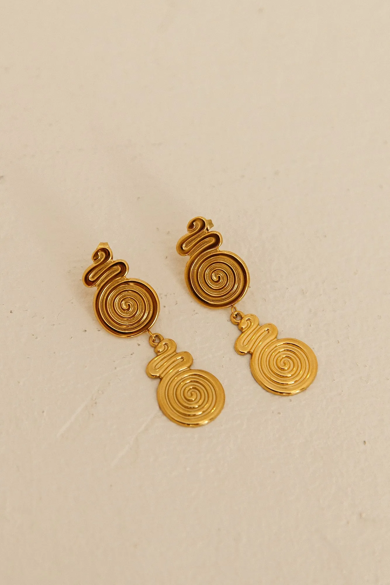 18K Gold Plated Around The World Earrings Gold