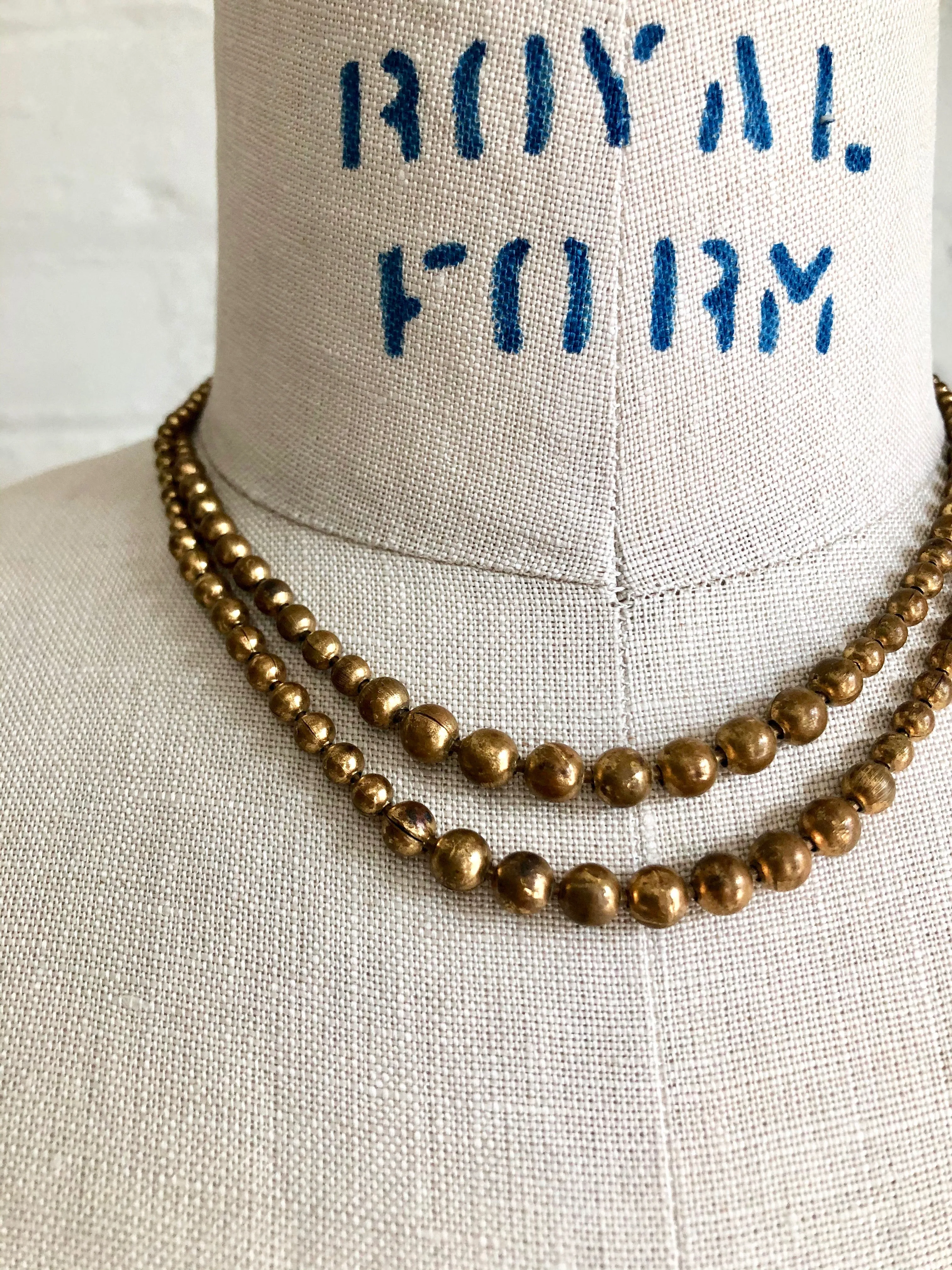 1930s Brass Ball Bearing Necklace