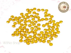 3mm Round Yellow Topaz Flatback Acrylic Rhinestone - 200 pcs