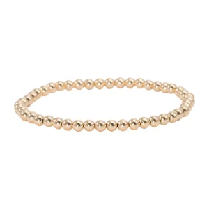 4mm Gold Filled Bead Bracelet