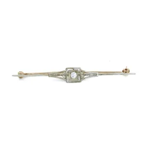 Antique 18k Diamond Brooch