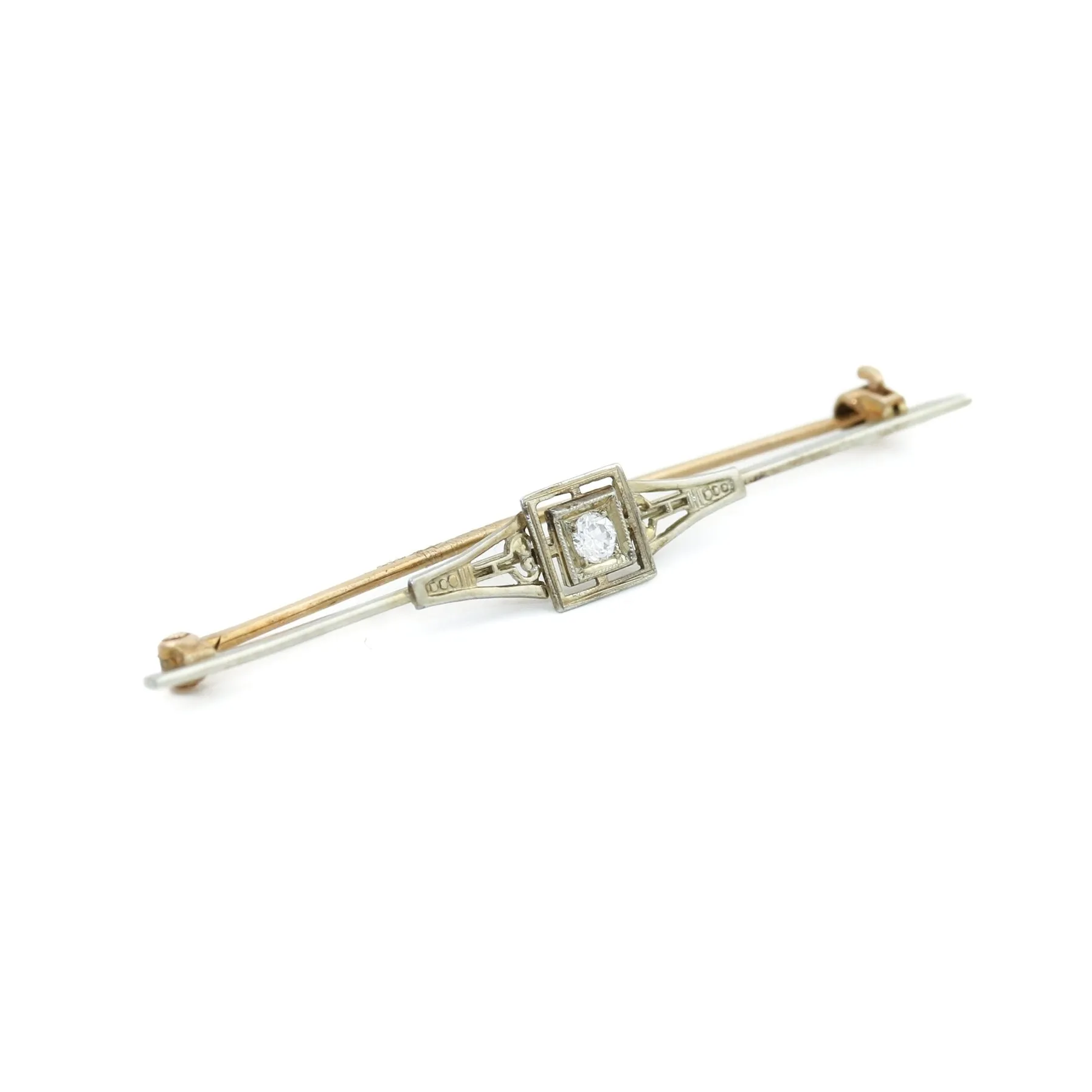 Antique 18k Diamond Brooch