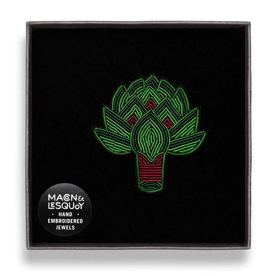 Artichoke Hand-Embroidered Pin *