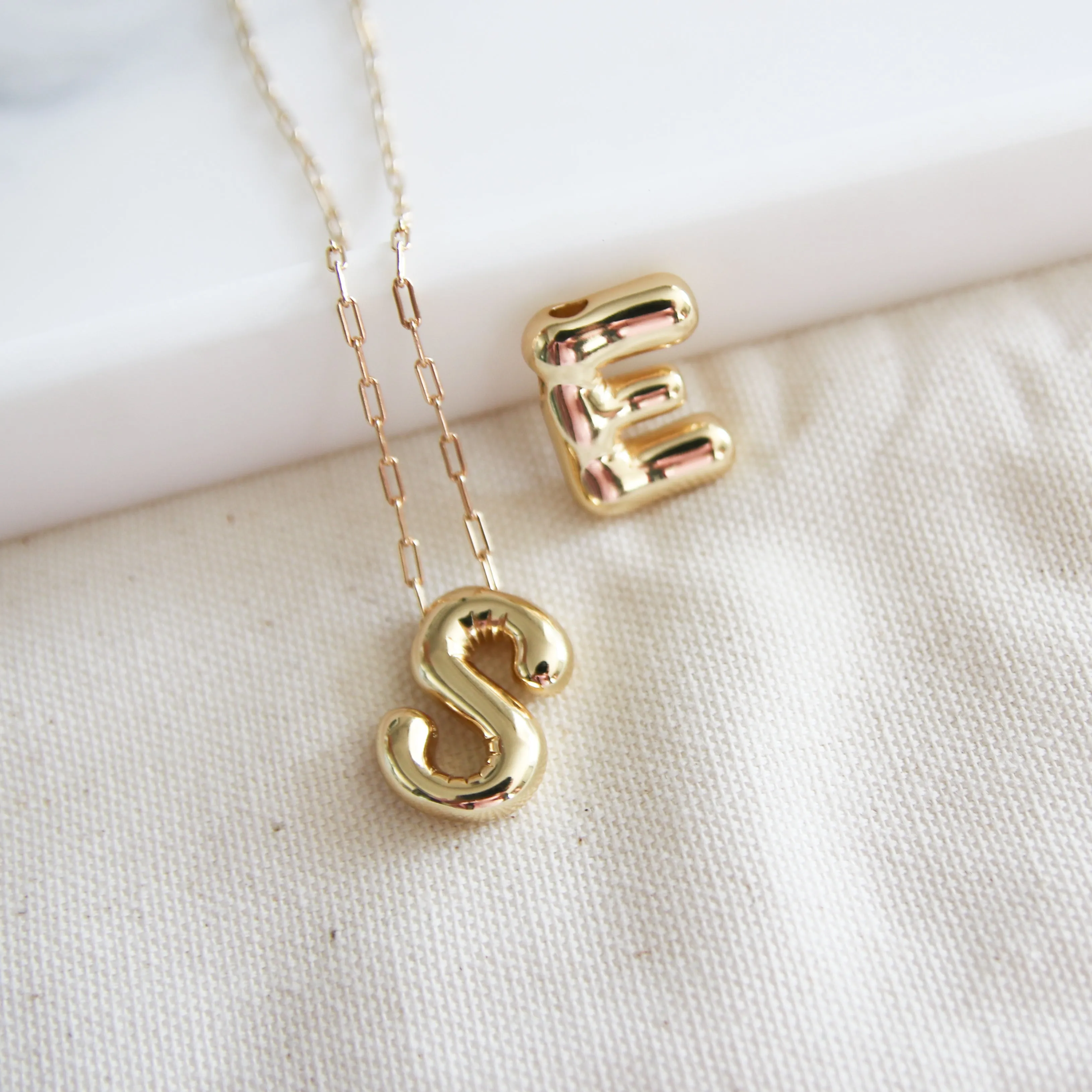 Ballon Initial Necklace