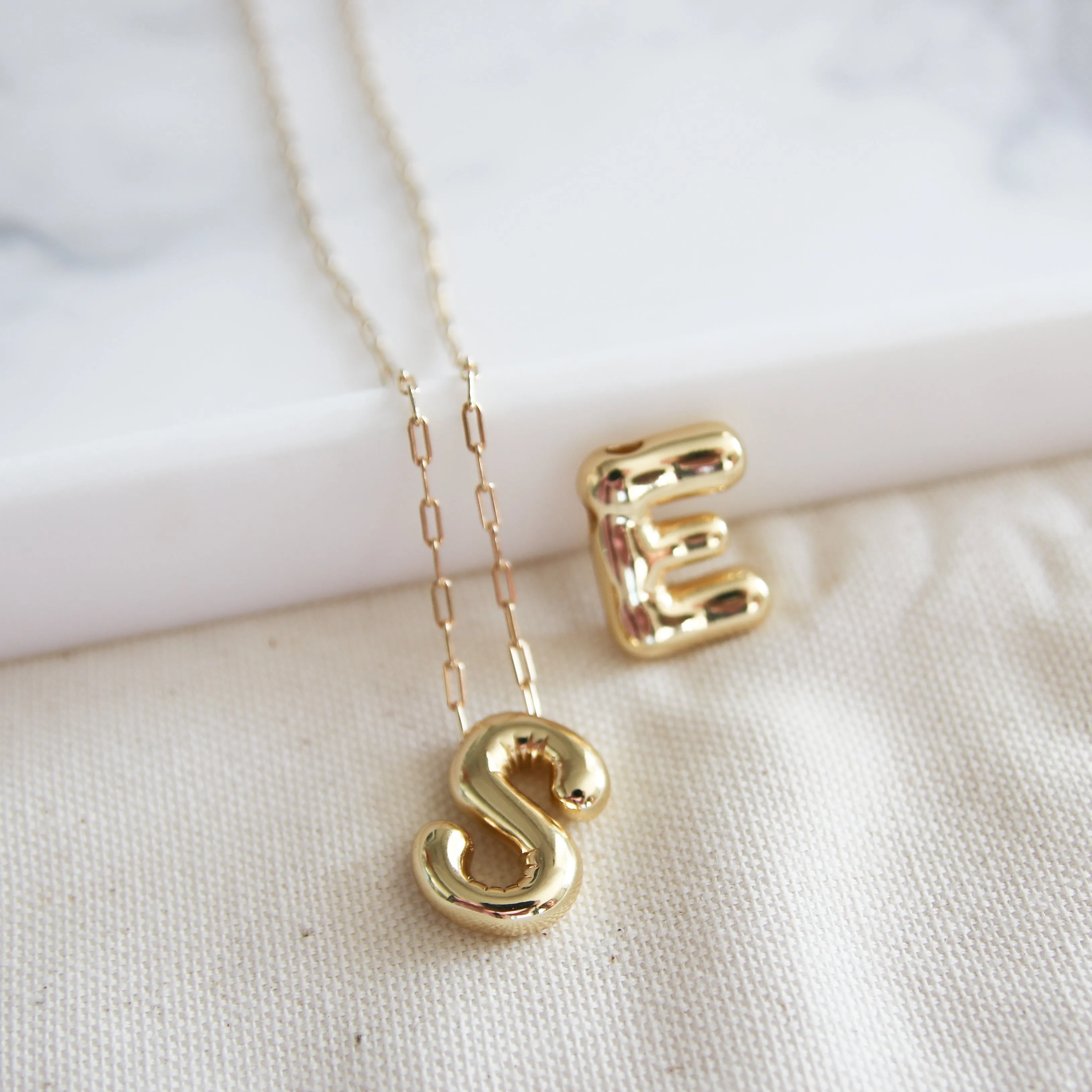 Ballon Initial Necklace