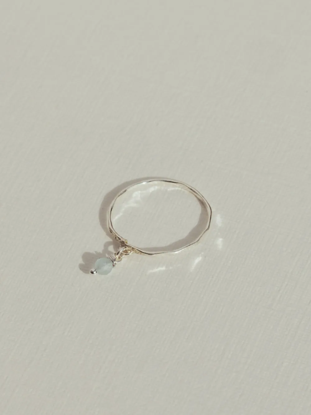 Birthstone ring March - Aquamarine | 925 Sterling Silver