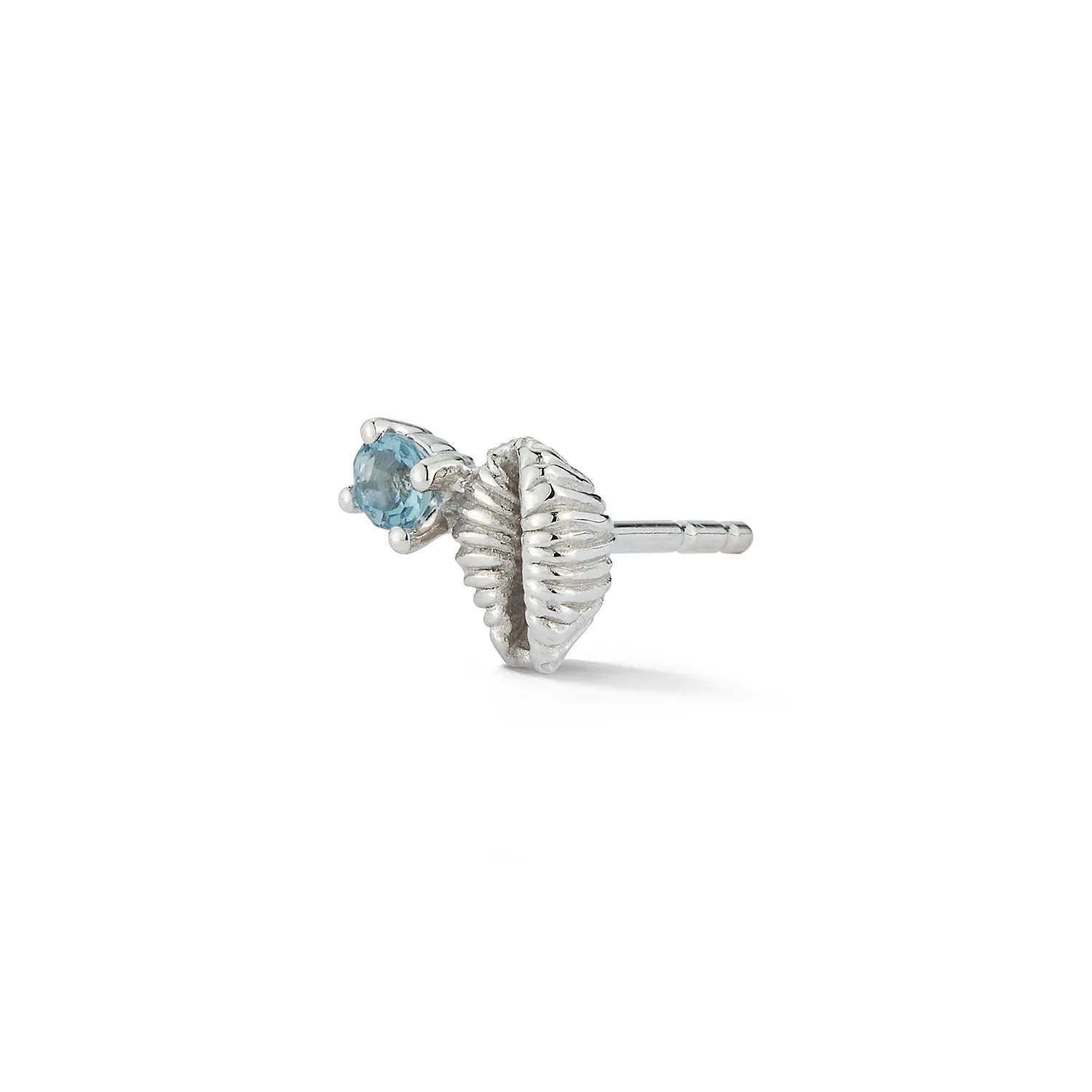 Bitsy Bean Stud with Aquamarine - Open