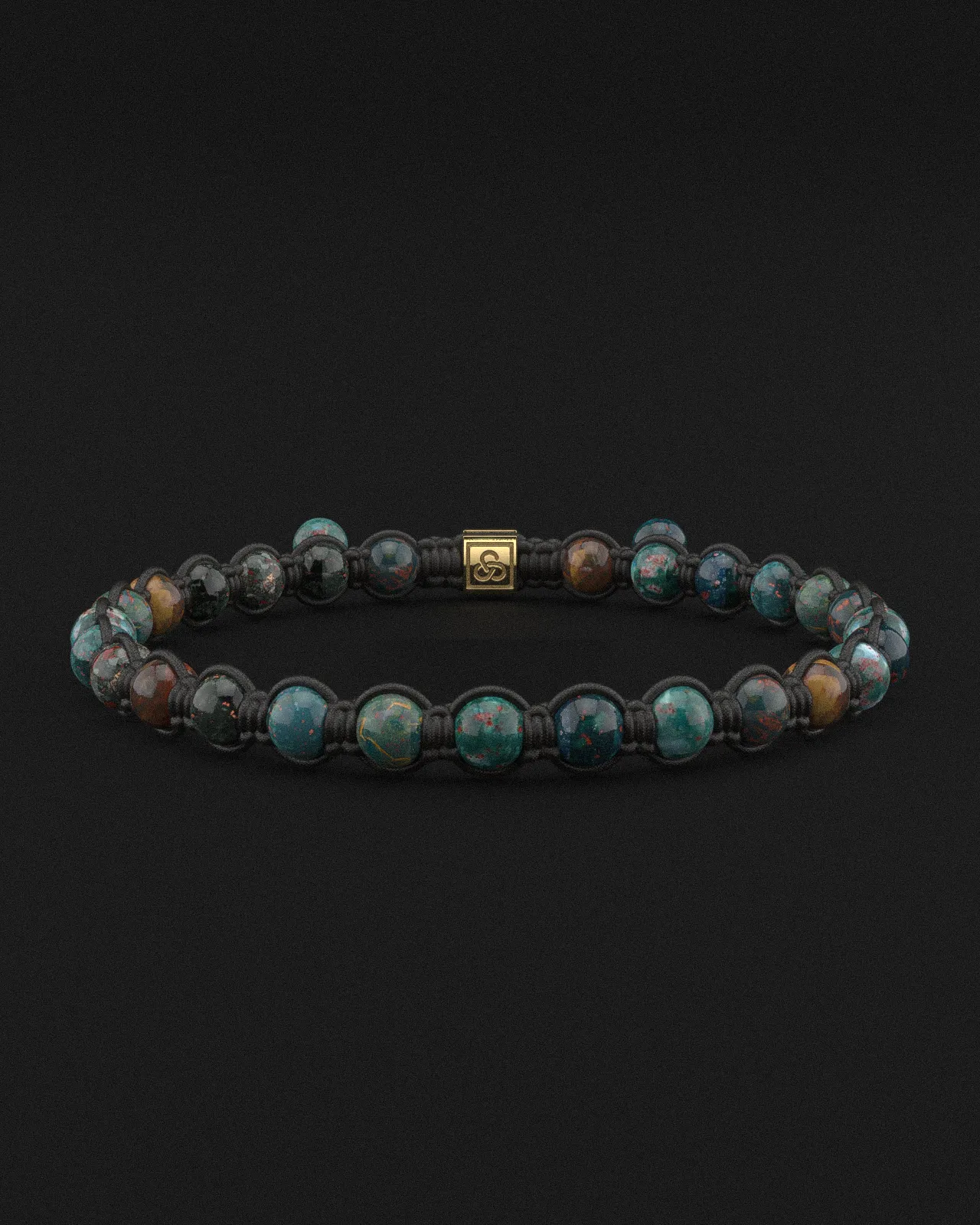 Bloodstone Bracelet 6mm | Knot