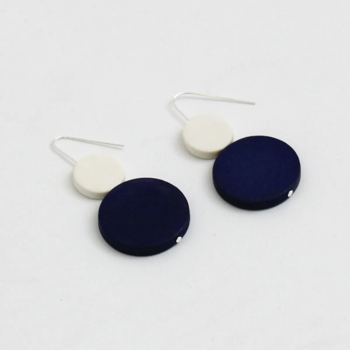 Blue Double Bead Isla Earrings