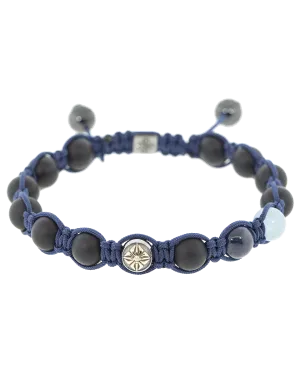 Blue Sapphire Onyx Bead Bracelet