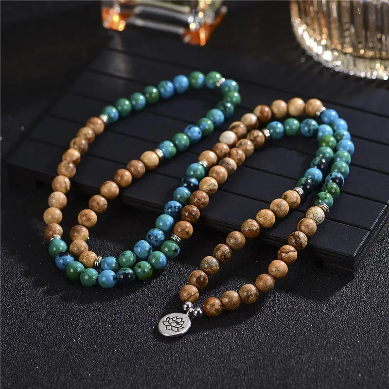 Buddha Stones 108 Meditation Healing Multilayer Mala