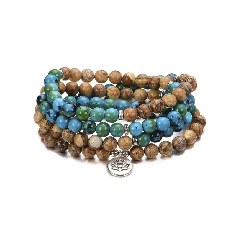 Buddha Stones 108 Meditation Healing Multilayer Mala