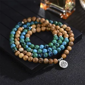 Buddha Stones 108 Meditation Healing Multilayer Mala