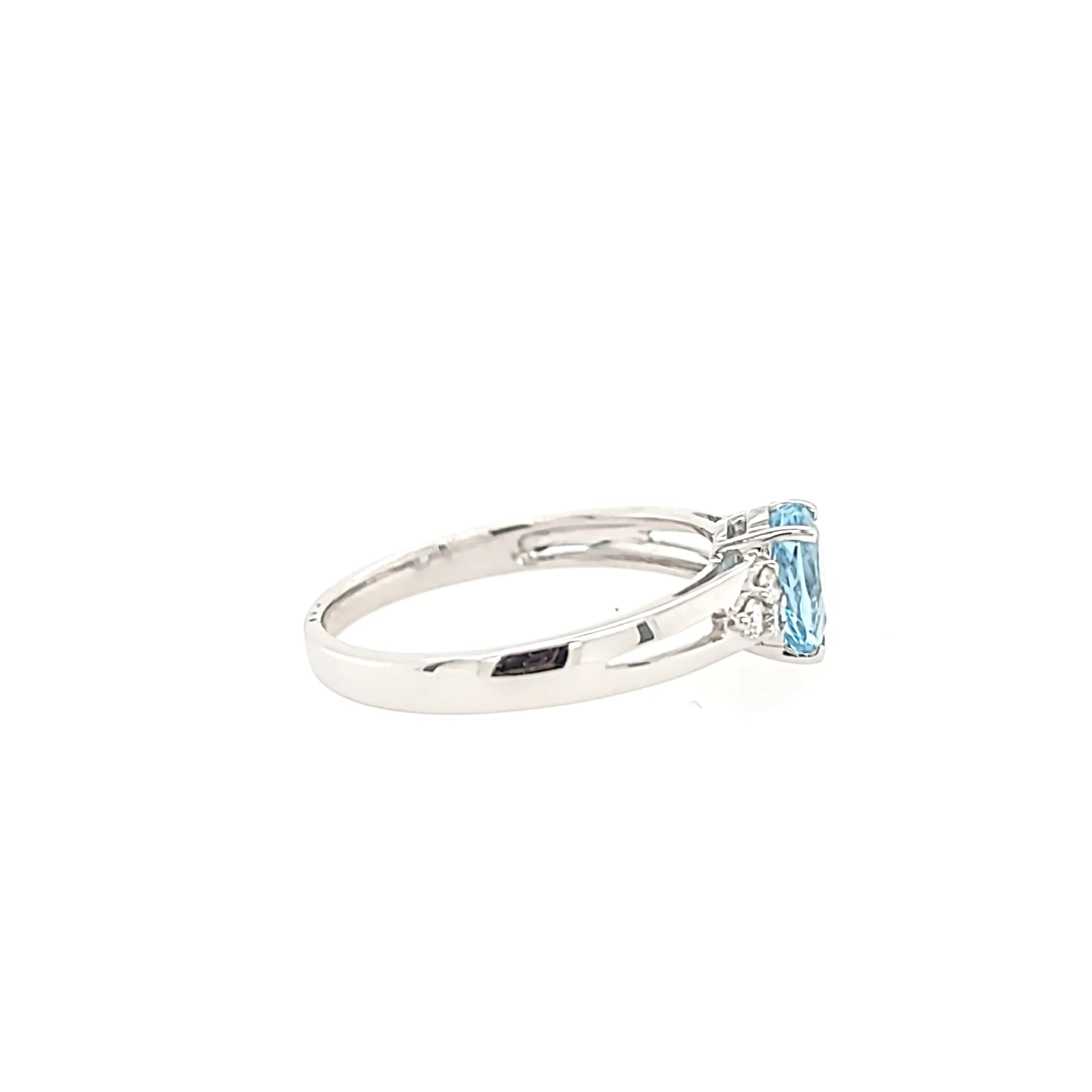 CLEARANCE - 14k White Gold Pear Aquamarine Ring (I6787)