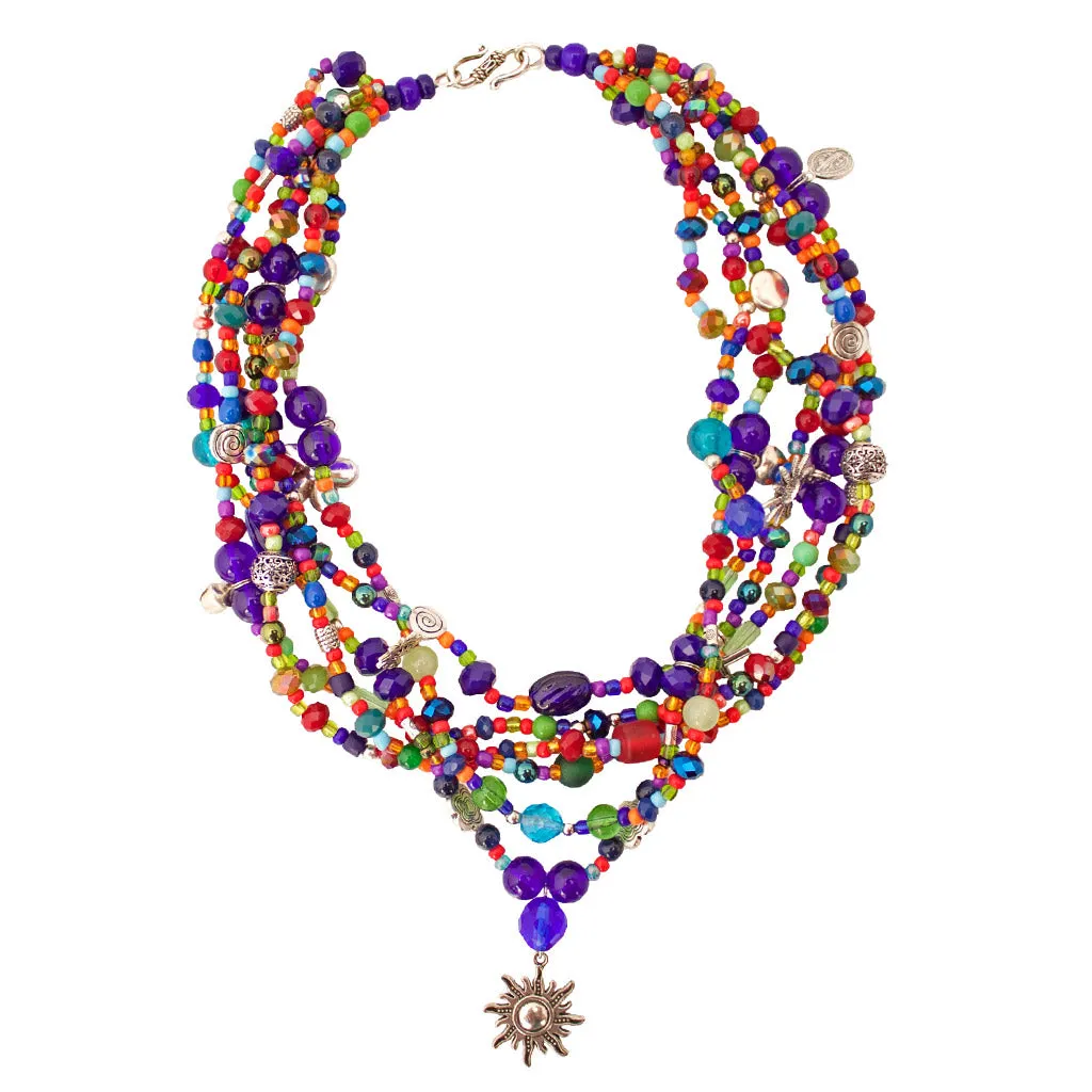 Contemporary Multicolor Hualcas Necklace