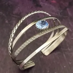 CROSSOVER Cuff, Aquamarine {One of A Kind}