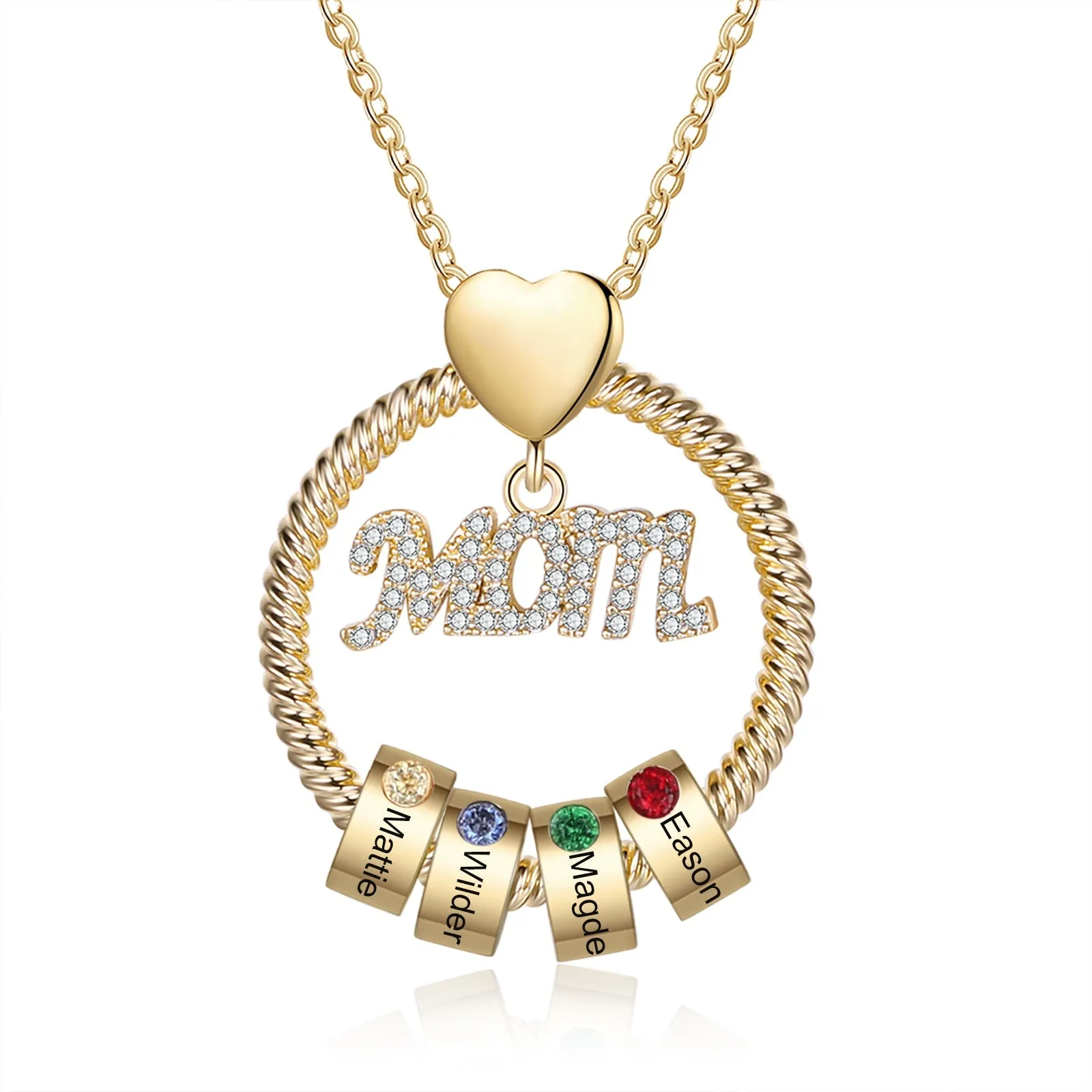 Custom Mom Name Necklace For Mom - Best Mother's Day Gift For Mom