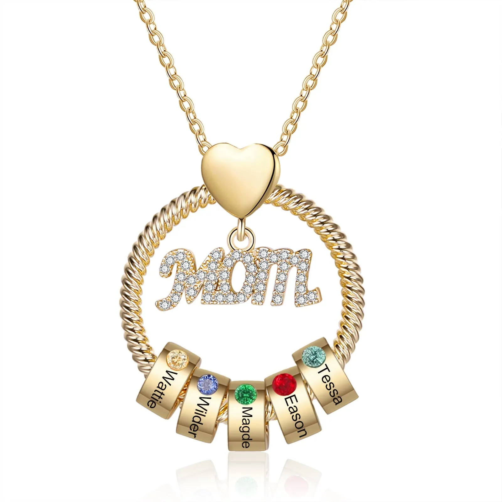 Custom Mom Name Necklace For Mom - Best Mother's Day Gift For Mom