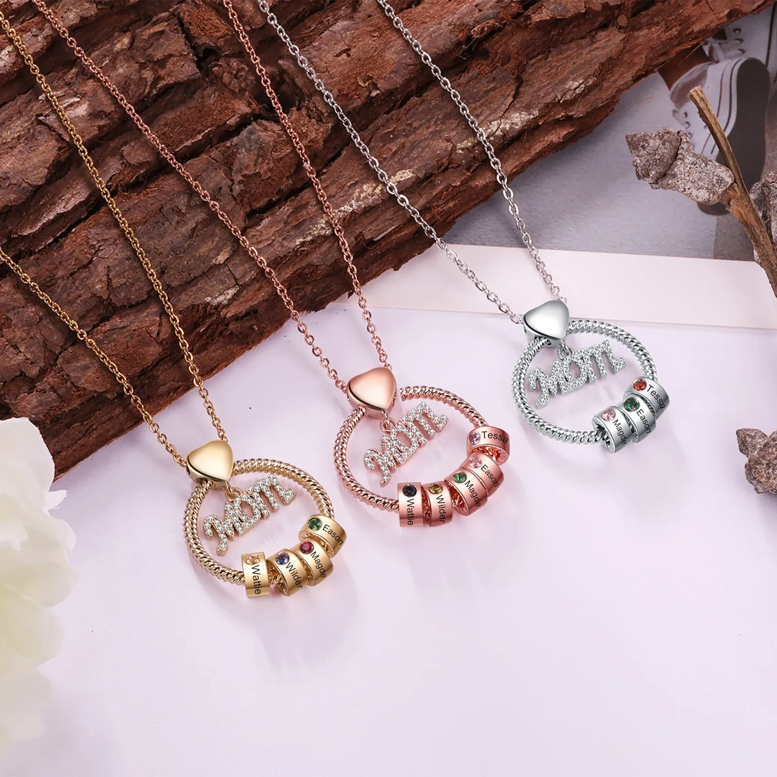 Custom Mom Name Necklace For Mom - Best Mother's Day Gift For Mom