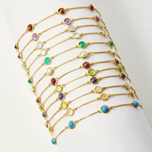 Dainty Semi Precious Stone Bracelet