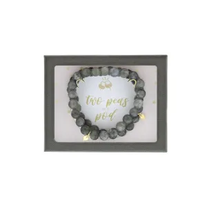 DEE BERKLEY LABRADORITE BEAD BRACELET 2 PIECE SET