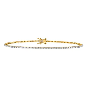 Diamond Tennis Bracelet 14k Yellow Gold 1.0cttw 7.5 inch