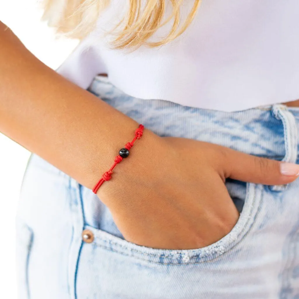 Energy Shield Black Tourmaline Bracelet - Fortified with Luck