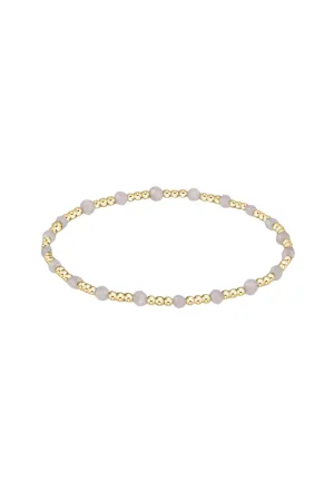 Enewton Gemstone Gold Sincerity Pattern 3mm Bead Bracelet - Moonstone