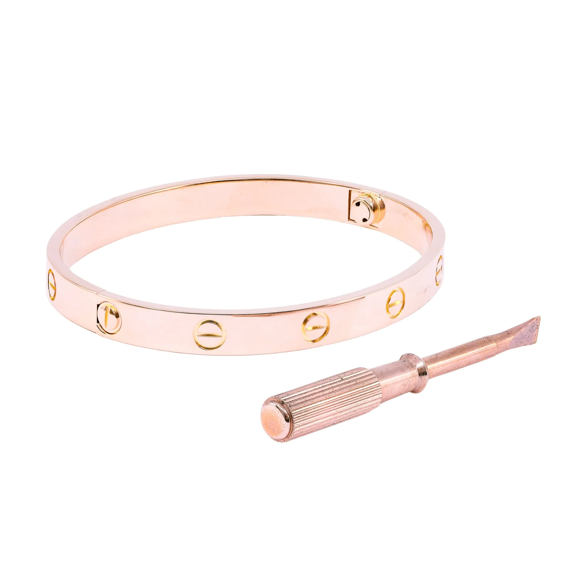 ESTATE CARTIER 18K ROSE GOLD LOVE BRACELET