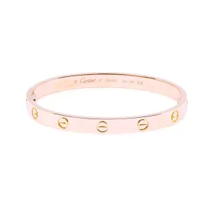 ESTATE CARTIER 18K ROSE GOLD LOVE BRACELET