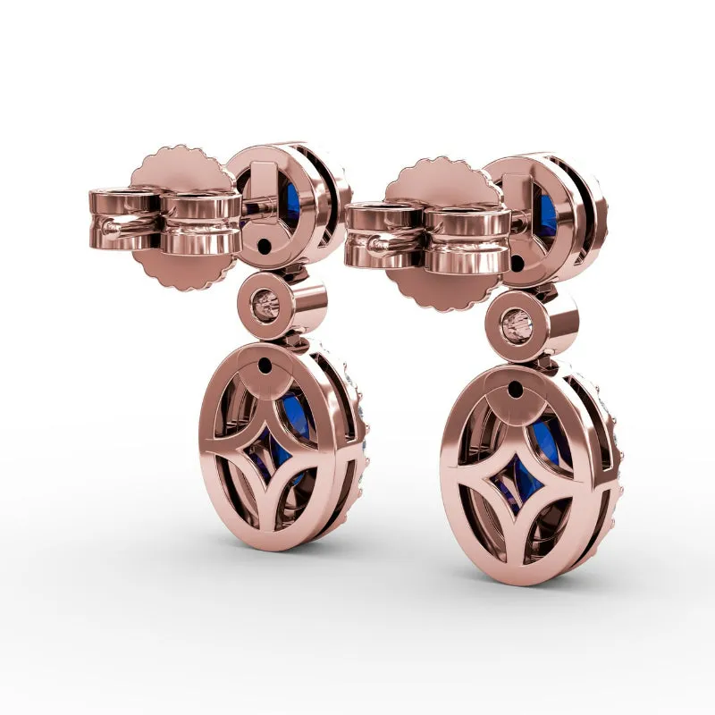 Fana Set the Scene Sapphire and Diamond Dangle Earrings