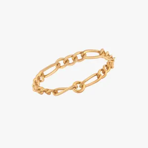 Figaro Chain Gold Ring