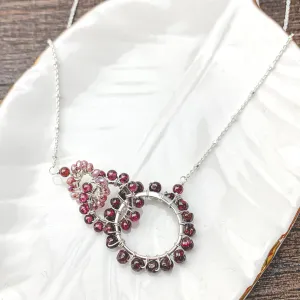 Garnet Past, Present and Future necklace