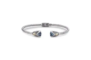 Gemma Bangle- Blue Topaz