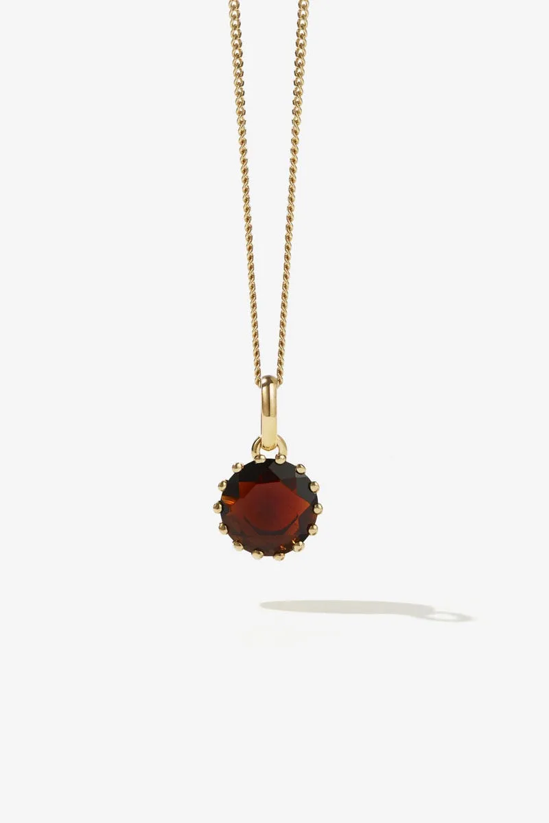 Geneva Necklace - Gold Plated / Thai Garnet