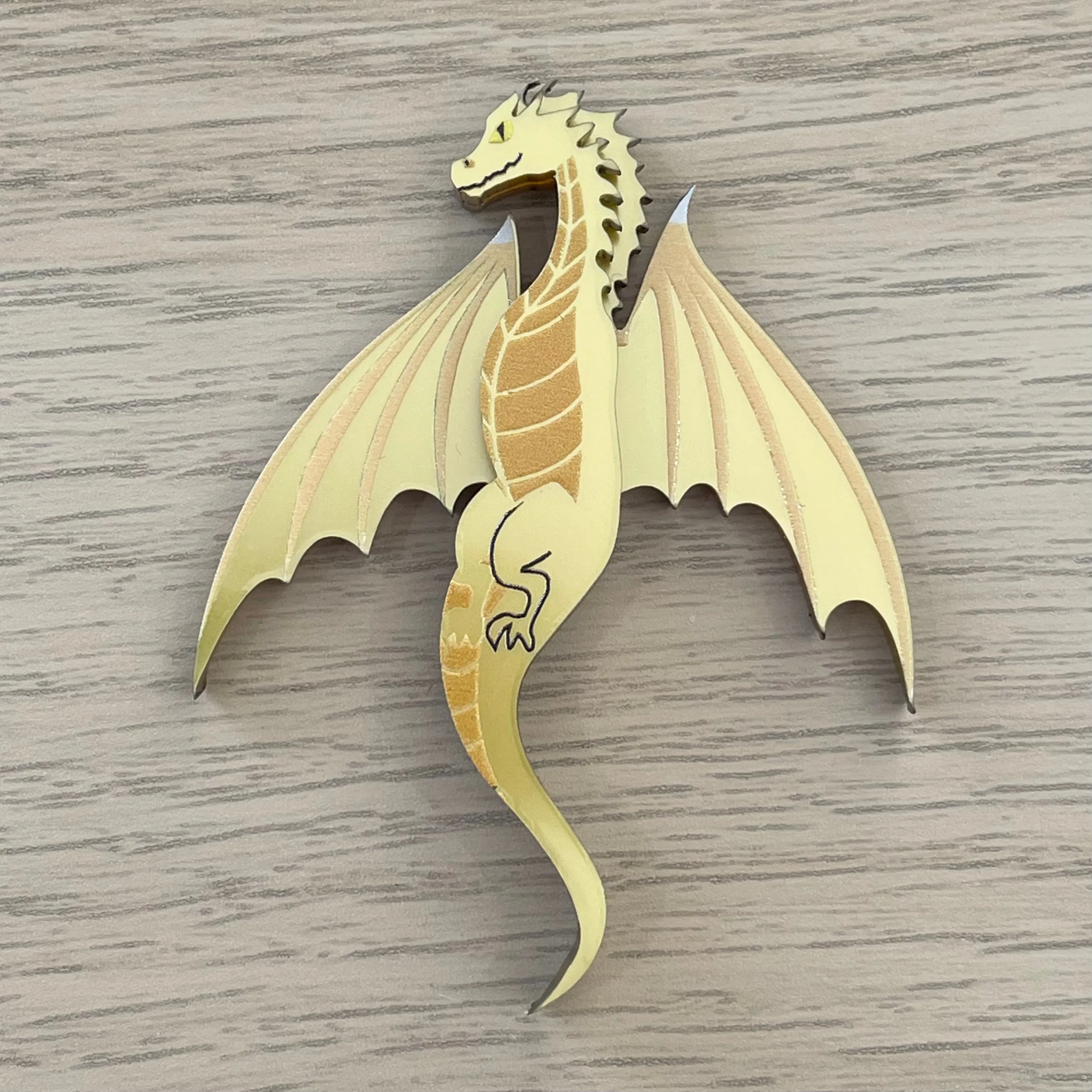 Gold Dragon - Mini Brooch