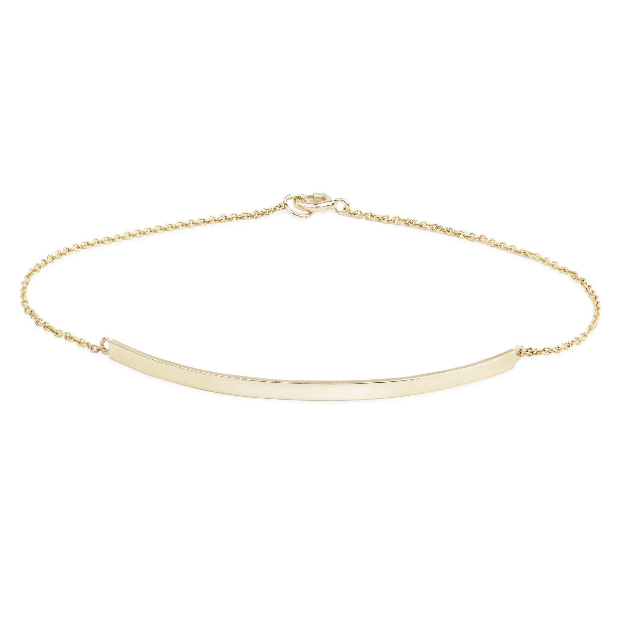 Gold Streaks Bar Bracelet (Engraving option)