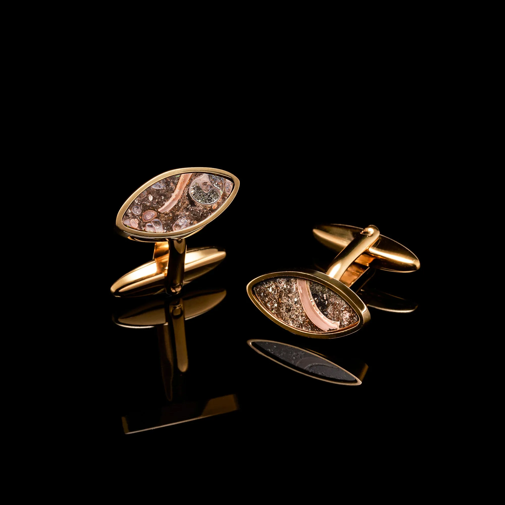 Gold Turtella Eye Cufflinks