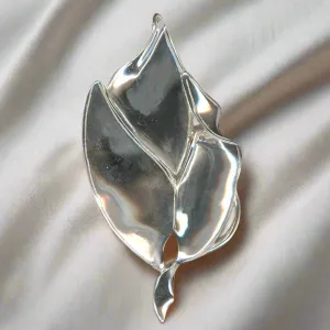 Greek Traditional Leaf Brooch in Sterling silver (K-43)