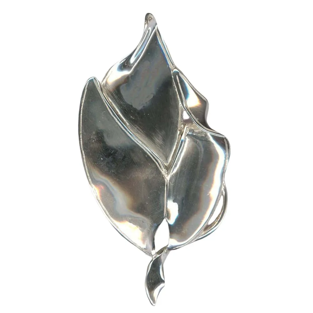 Greek Traditional Leaf Brooch in Sterling silver (K-43)