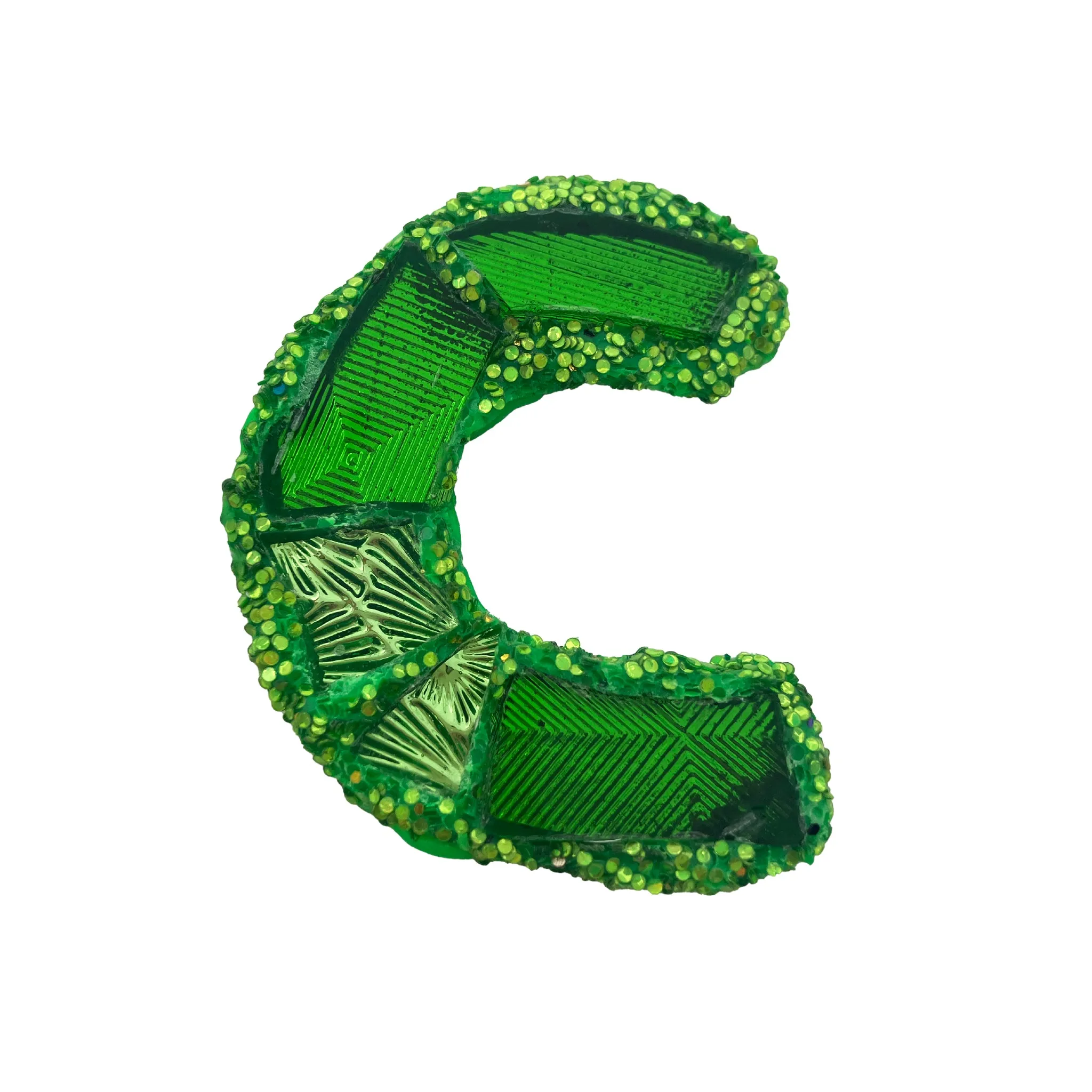 GREEN ALPHABET - LETTER BROOCHES