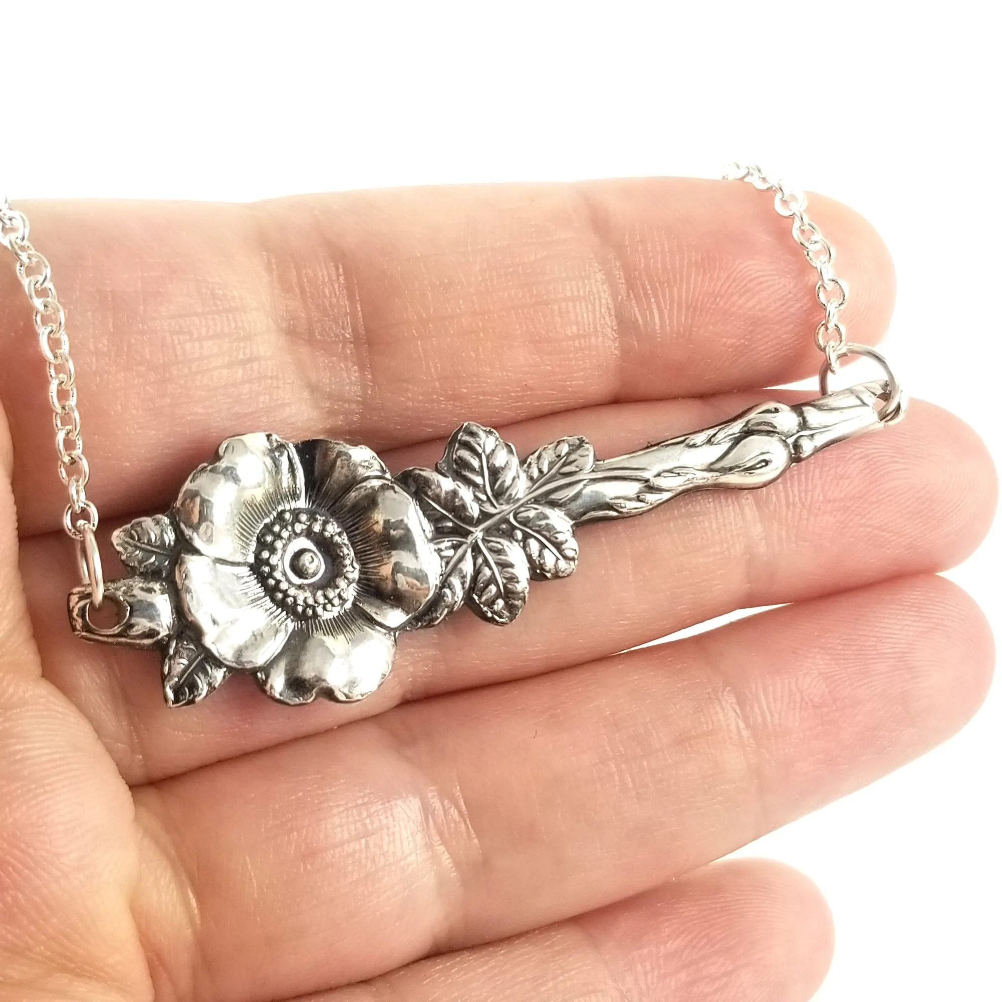 Harlequin Wild Rose Spoon Bar Necklace