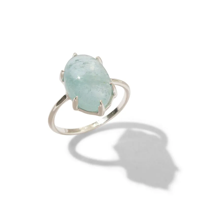 Helene Ring, Aquamarine, Silver