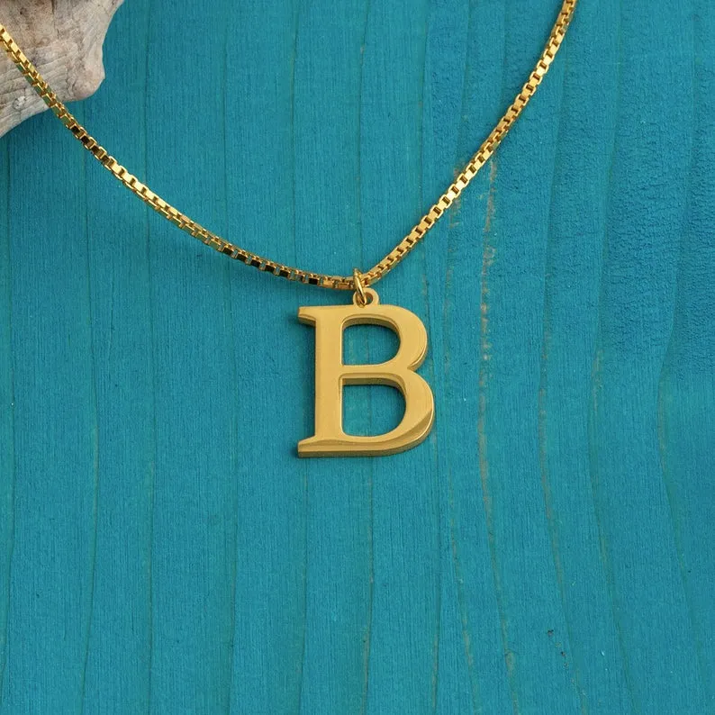 Initial letter Necklace - Gold color A to Z necklace