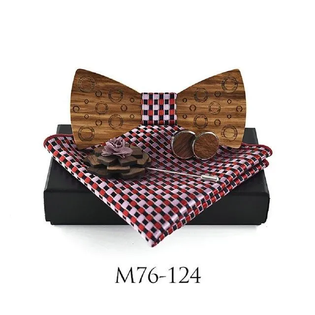 Louisiana Wood Bow Tie Gift Set